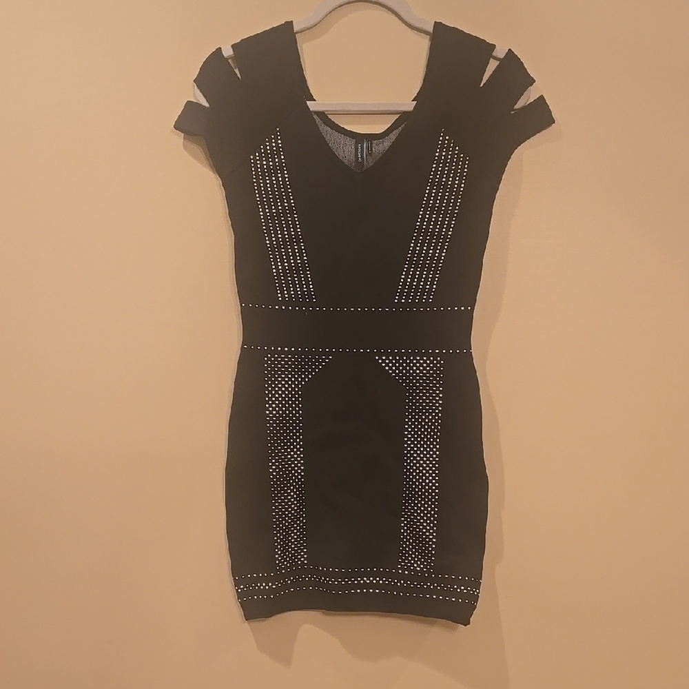 Marciano ELegant Black Studded Dress
